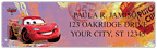 Cars 2 Address Labels  - 4 scenes