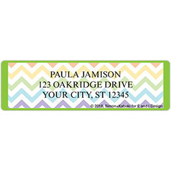 Floral Chevron Address Labels