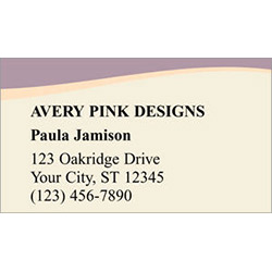 Avery Pink Business Cards