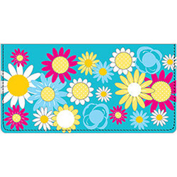 Bright Floral Checkbook Cover