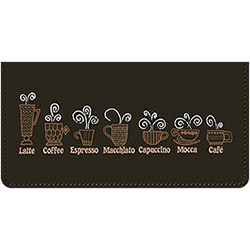 Coffee Time Checkbook Cover