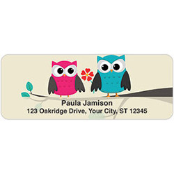 Whimsical Owls Address Labels