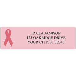 Pink Ribbon Address Labels