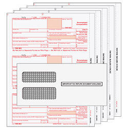 BUNDLE - Laser 1099-NEC (non-employee compensation) 5 part set w/envelopes
